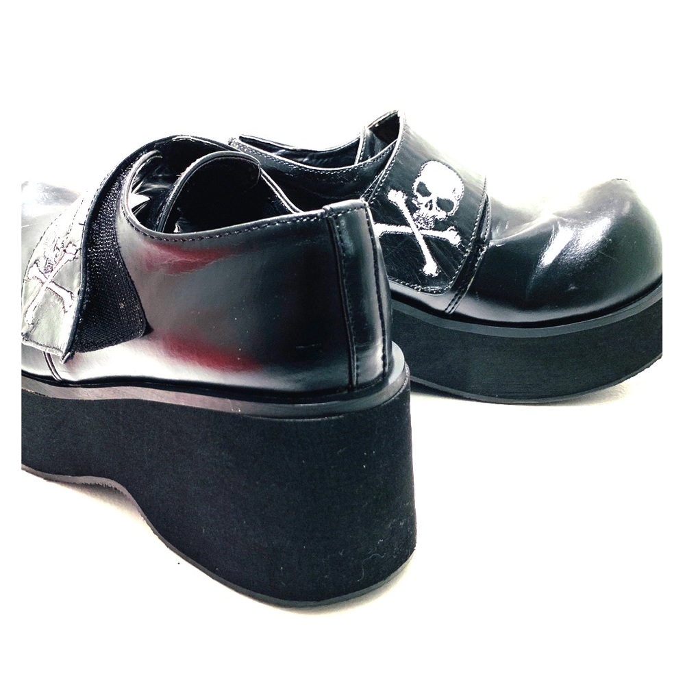 Demonia Black with Skull Shoes Size 9